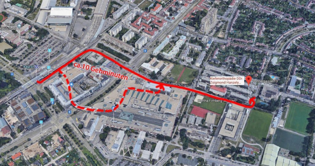 Anfahrtsskizze zu unserer Praxis